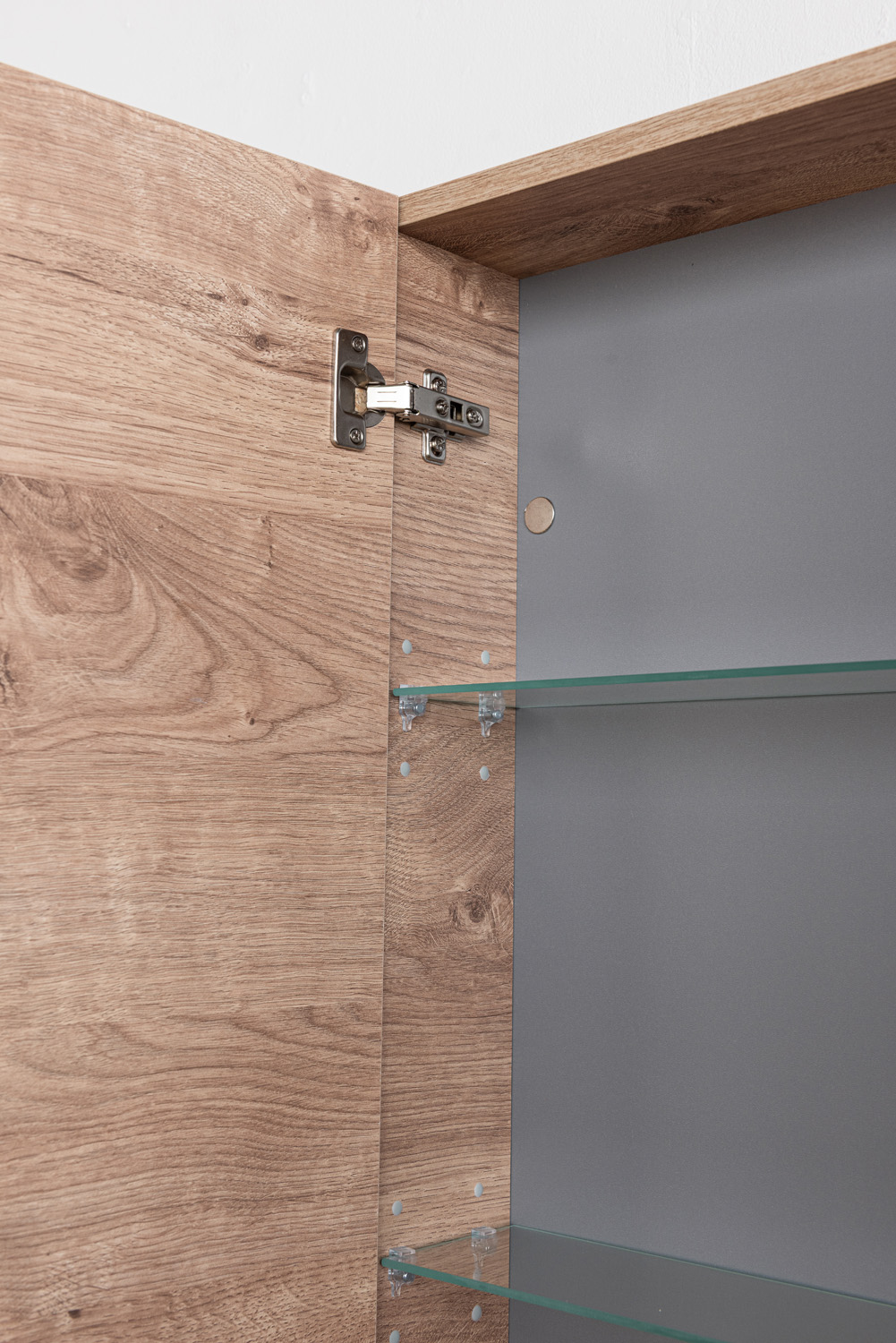Kolomkast Raf houtlook honingeik hangend 170x41,6x14,6cm