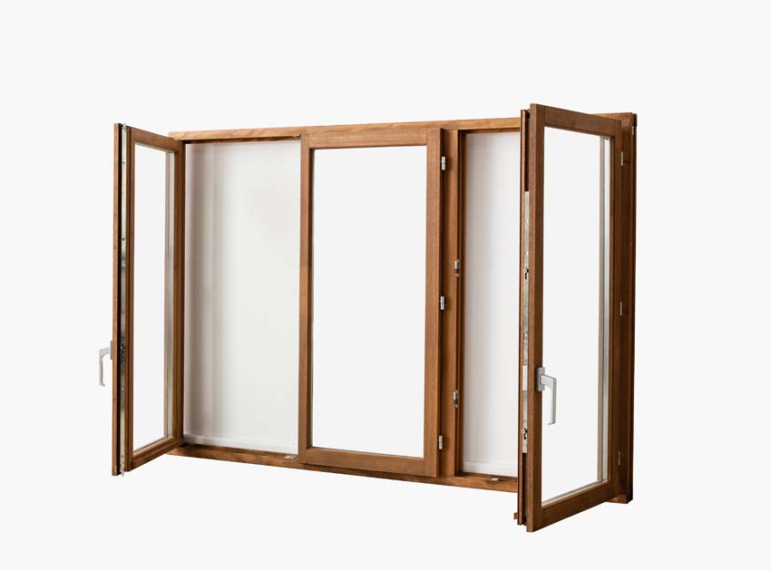 Houten draairaam 3-vleugels Meranti Trae 55mm naturel 1800 x 1200 mm