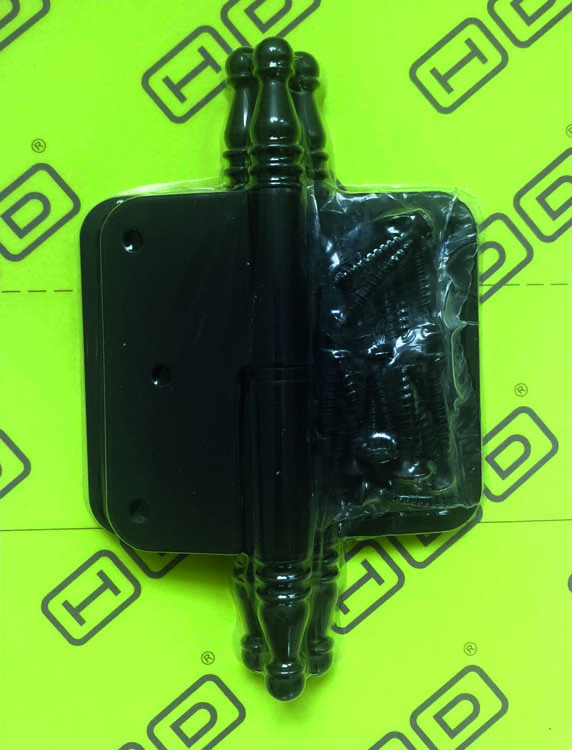 Paumelle elba 80x80x2.5 chieti noir droite 3pc+vis