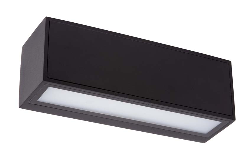 Wandlamp Solar Vita - zwart - LED dimbaar - 1x2W - 2850K/3150K - IP54 - Dag/nacht sensor