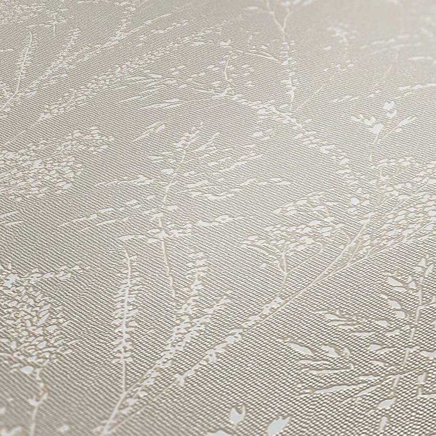 Vinyle sur papier peint intissé herbes brun/beige/blanc 0,53x10,05m