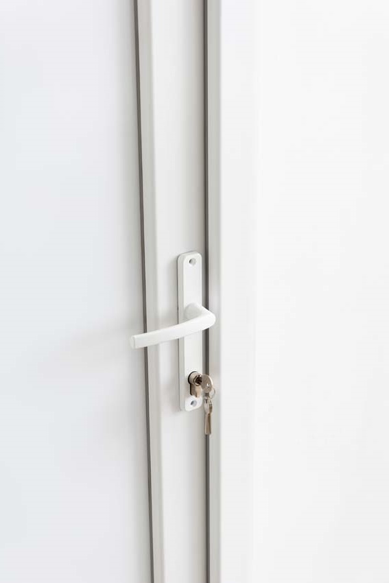 Buitendeur Lumeo PVC mat glas wit 1100x2100mm rechts