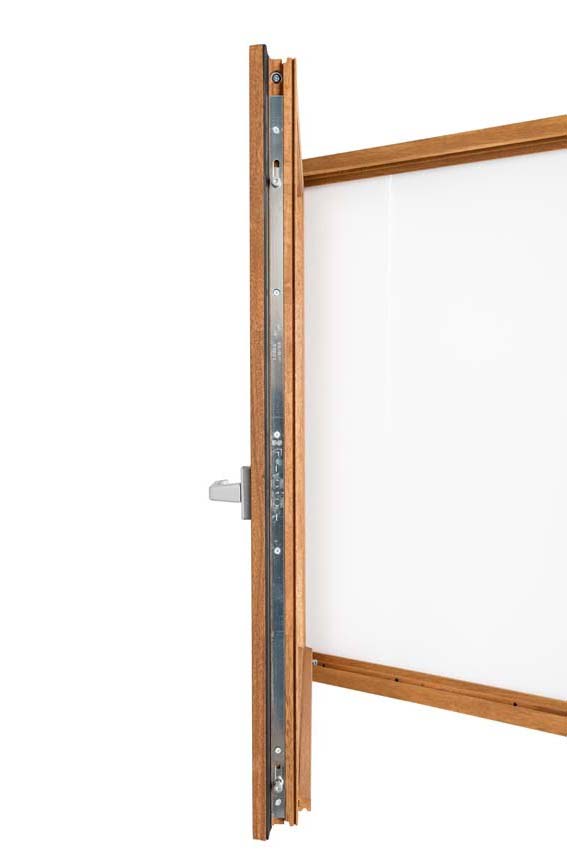 Draairaam 1-vleugel Trae Meranti hout 55mm naturel B1000xH1400mm links opendraaiend