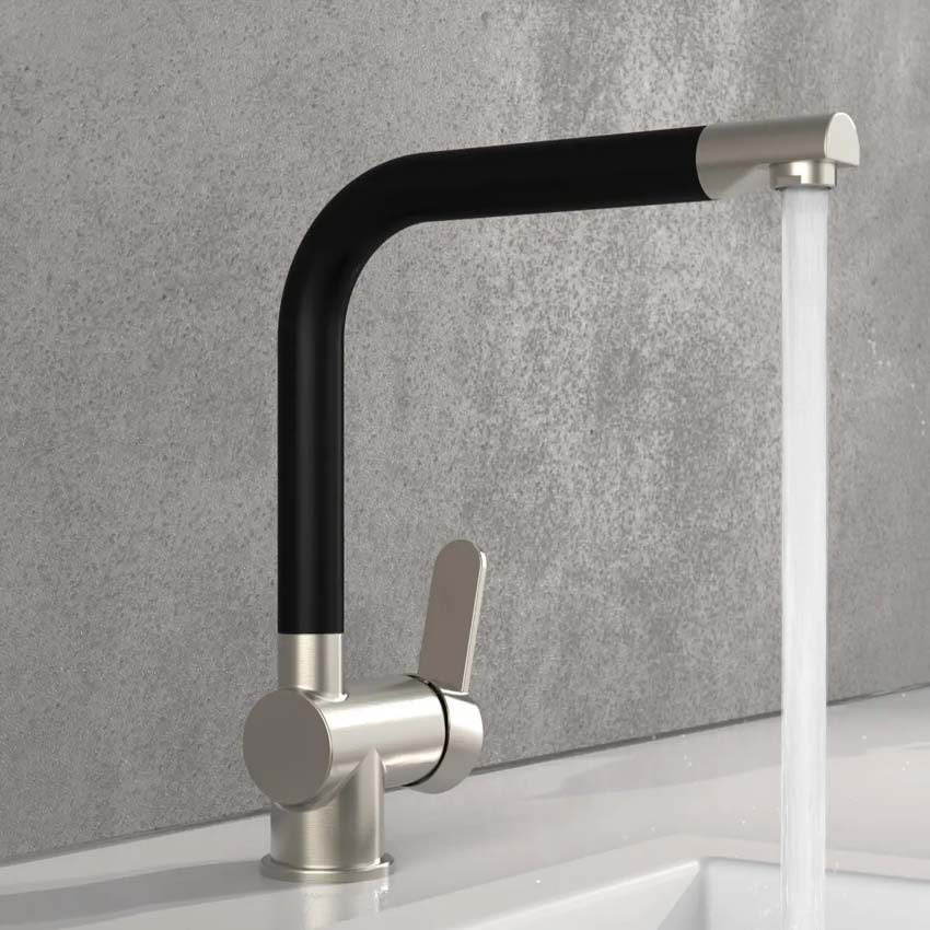 Robinet de cuisine Florence inox-look