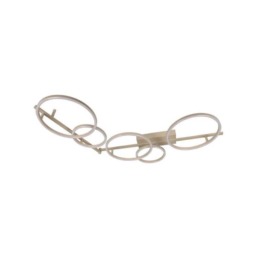 Lucide Essential Nicola - Plafonnier - LED - CCT - 1x37W 2700K/4000K - Taupe - 90x170cm