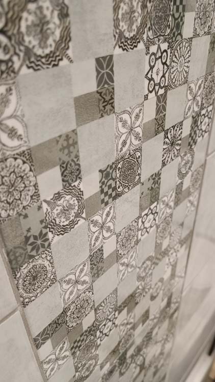 Carrelage mural Ediz décor gris 25x40cm