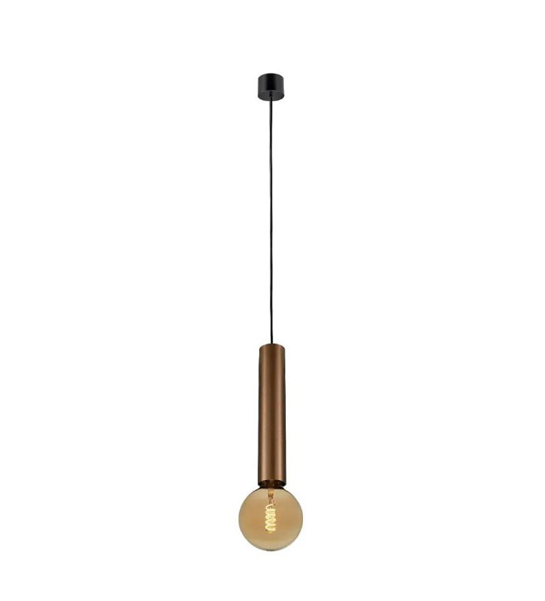 Suspension - noir/bronze brossé - Ø5,6xH184cm - dimmable - E27 - 1x50W
