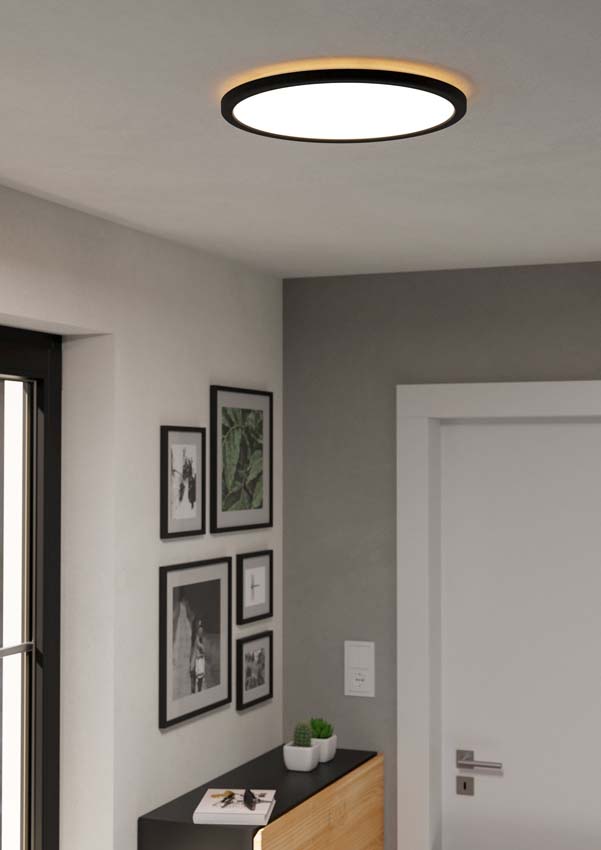Plafonnier - Noir - Ø38cm  - LED - 1x24W - 2700-6500K - IP44