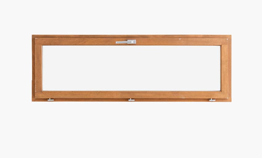Fenêtre abbatant en bois Meranti Trae 55mm naturel 1500 x 500 mm
