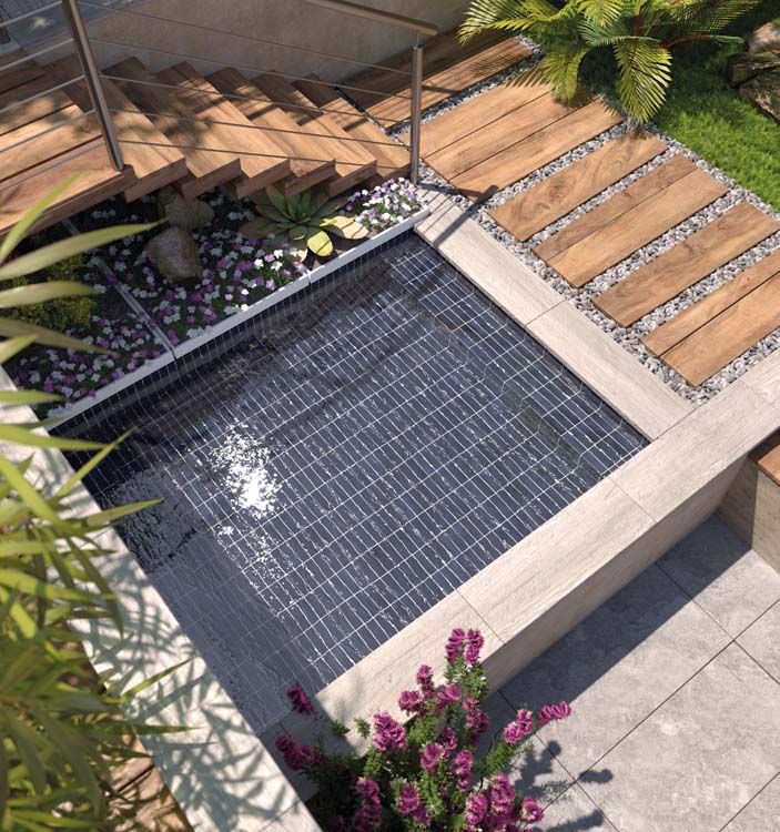 Carrelage mural Nono bleu jean brillant 5x15cm