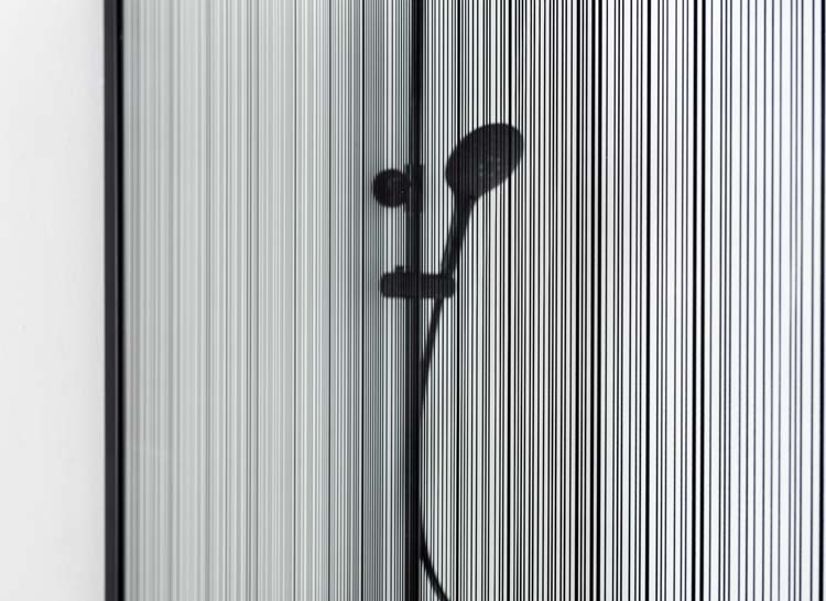 Paroi de douche Alec verre transparant avec lignes noir 117x200cm