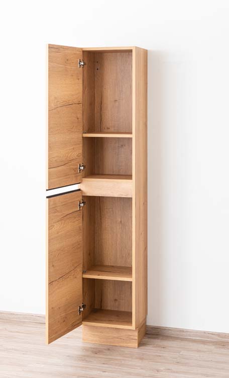 Kolomkast Daria goudbruine eiklook staand 185x40x32cm