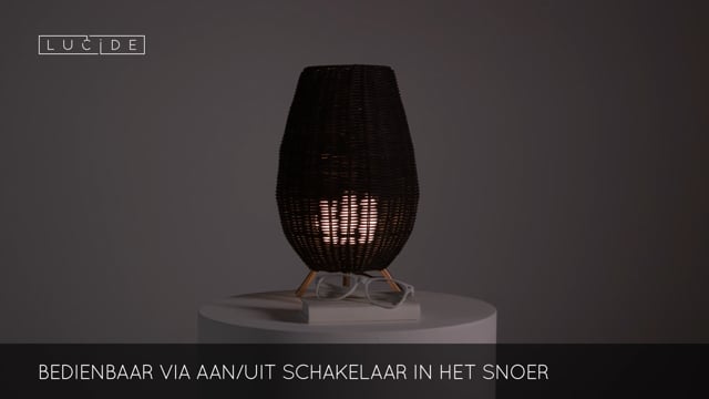 Lampe de table - Ø 22 cm - 1xG9 - Noir