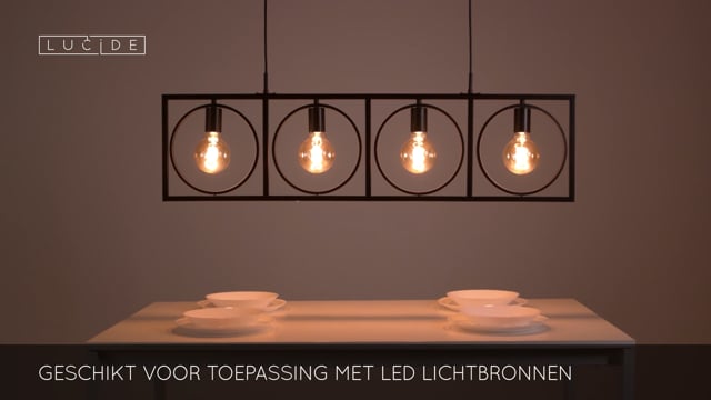 SUUS - Hanglamp - 4xE27 - Zwart SUUS - Hanglamp - 4xE27 - Zwart