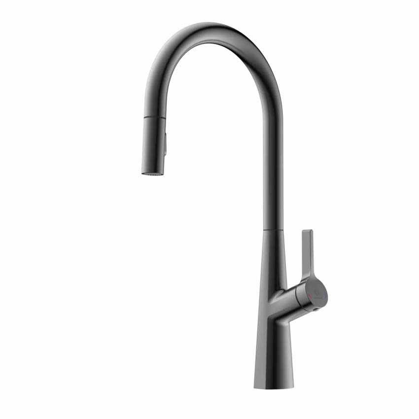 Robinet de cuisine Wasserwerk WK 9 Sphere graphite mat avec bec extractible