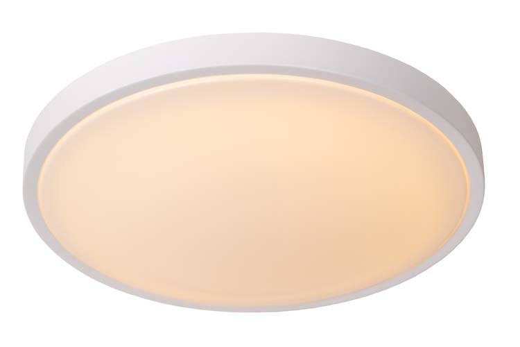 Lucide DASHER - Plafonnière Badkamer - Ø41cm - 24W 2700K - IP44 - Wit