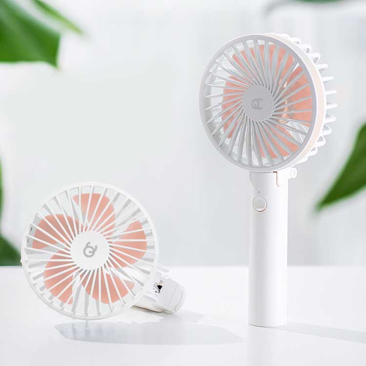 Handventilator wit/roze
