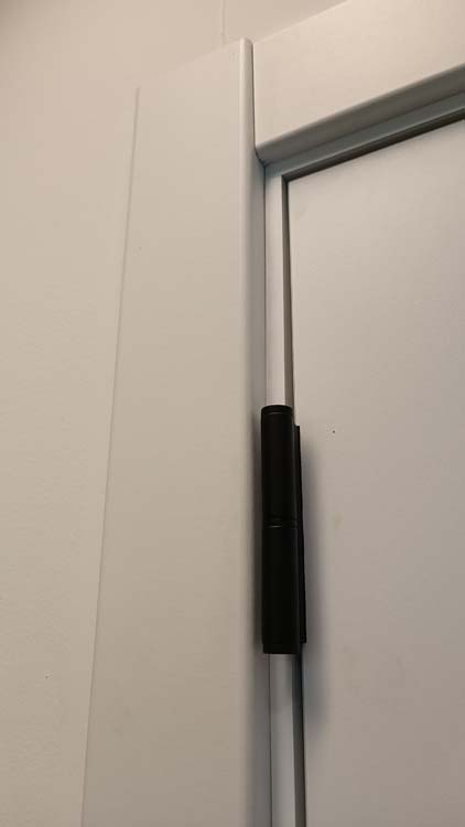 Porte intérieure complète Pro Palladium blanc 201,5x68cm tubulaire gauche + châssis coulissant 10,5-13cm