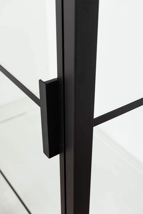 Porte de douche tournante avec partie fixe Ulysses noir 160x200cm