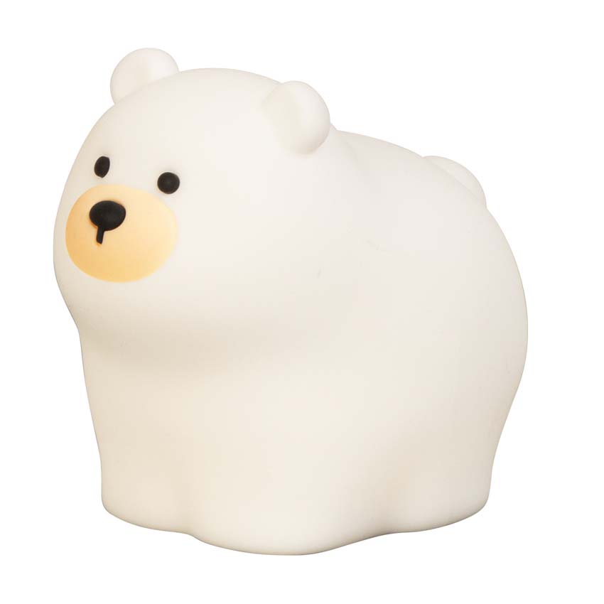 Tafellamp Ijsbeer - Wit - 12x9x11cm - Dimbaar - LED - 1x0,4W - RGB 3000K - met batterij en timer