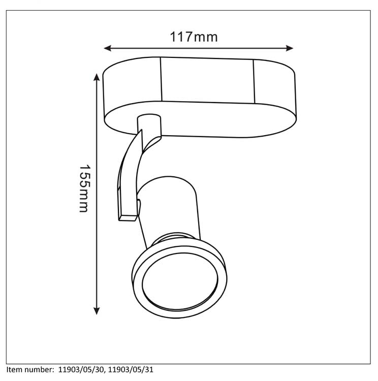 Lucide JASTER-LED - Plafondspot - LED - GU10 - 1x5W 2700K - Wit