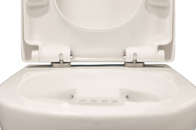 Toilette suspendue Gary sans rebord blanche raccourcie