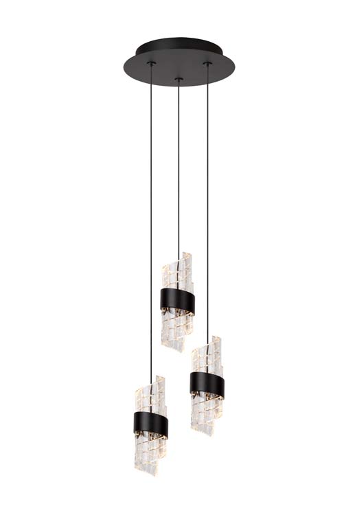 Suspension - noir - Ø25cm - LED - 3x7,8W - 2700K
