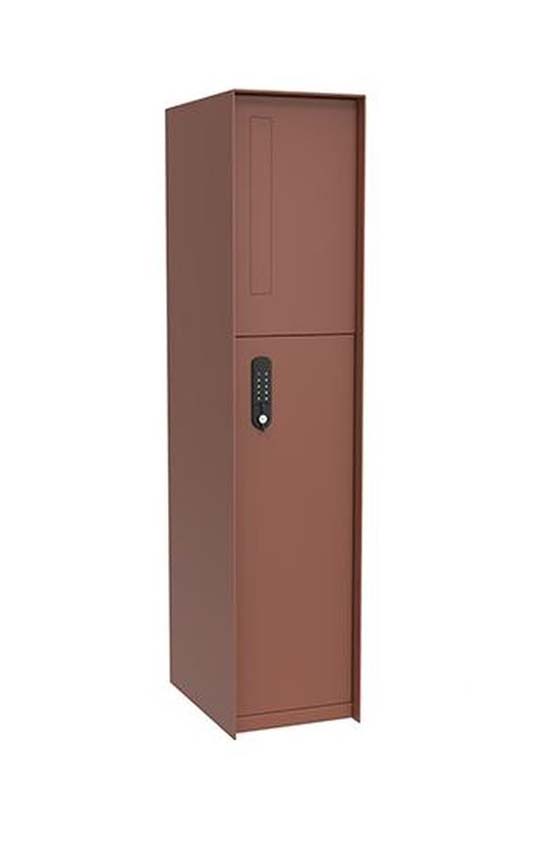 Boîte à colis ONZO (eSafe) Fenix aspect acier corten front