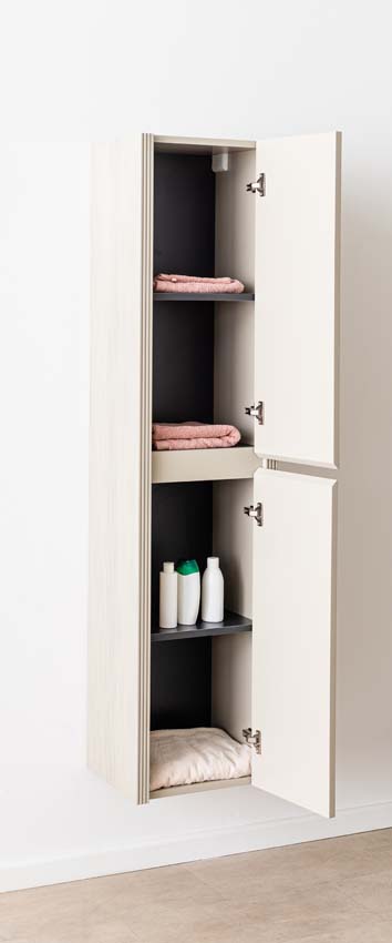 Kolomkast Amelia rookgrijs hangend 170x40x35cm