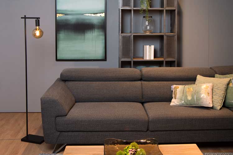 Lampadaire - noir - 152cm - E27 - 40W