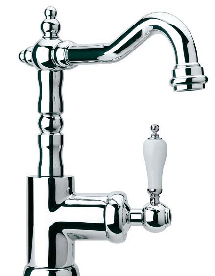 Wastafelkraan Aspen chroom met trekwaste