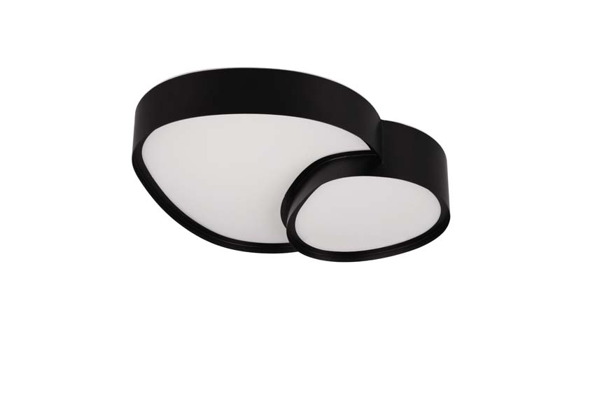 Plafonnier - noir - 43,5x36x11,5cm - dimmable - LED - 1x21W - 2700-6500K
