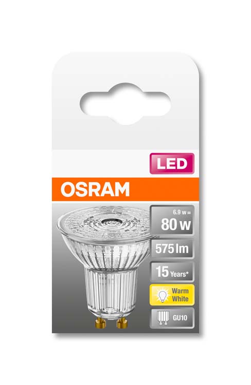 LED lamp star PAR16 GU10 6.9W warm wit