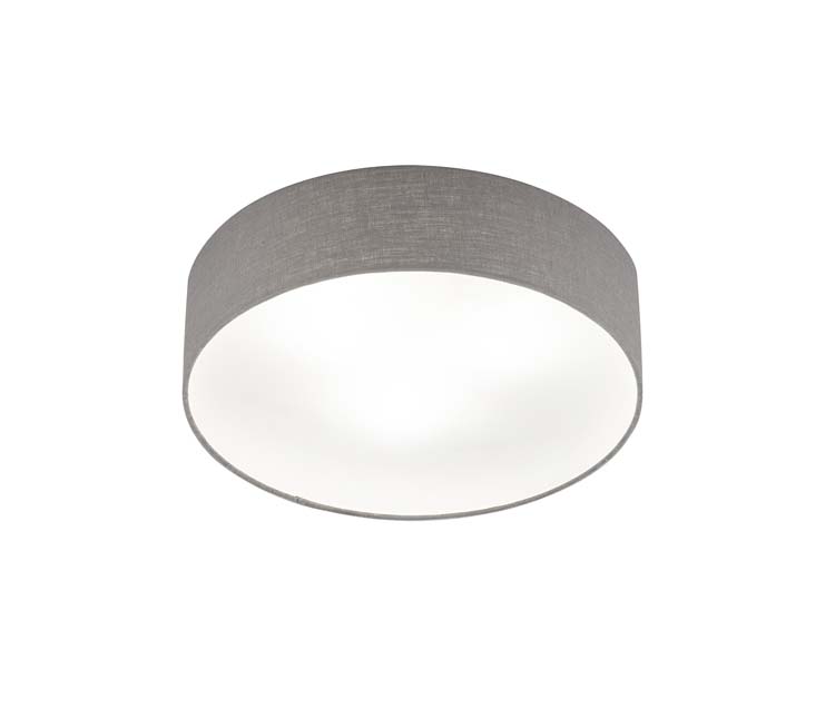 Plafonnier grijs linnen excl lamp 3xE14 diam 45cm