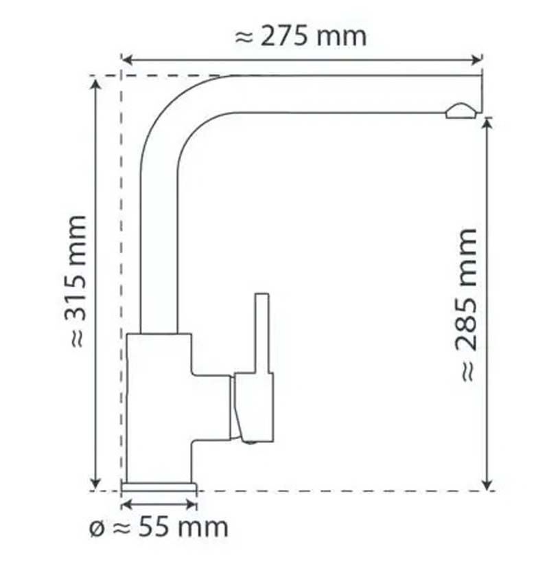 Mitigeur de cuisine Fynn bec extensible + capteur noir mat