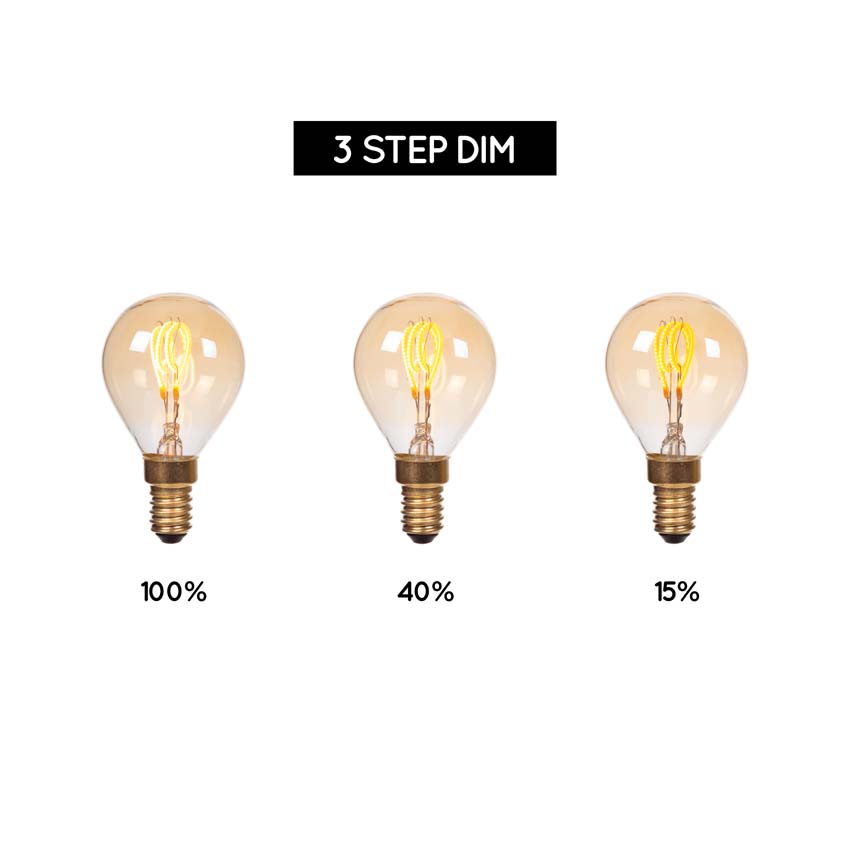Lucide MR11 - Ampoule LED - Ø3,5cm - LED dimmable - GU10 (MR11) - 3x3,8W 2700K - Noir - Lot de 3