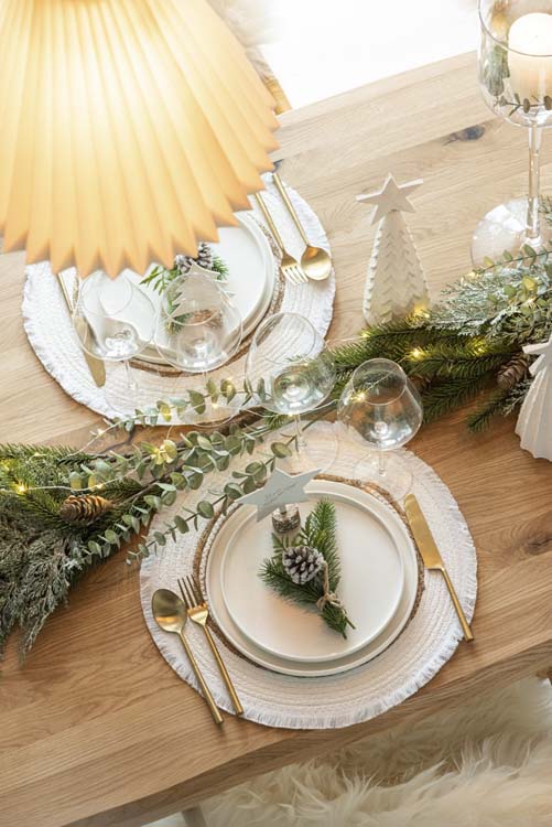 Houten kerstboom wit