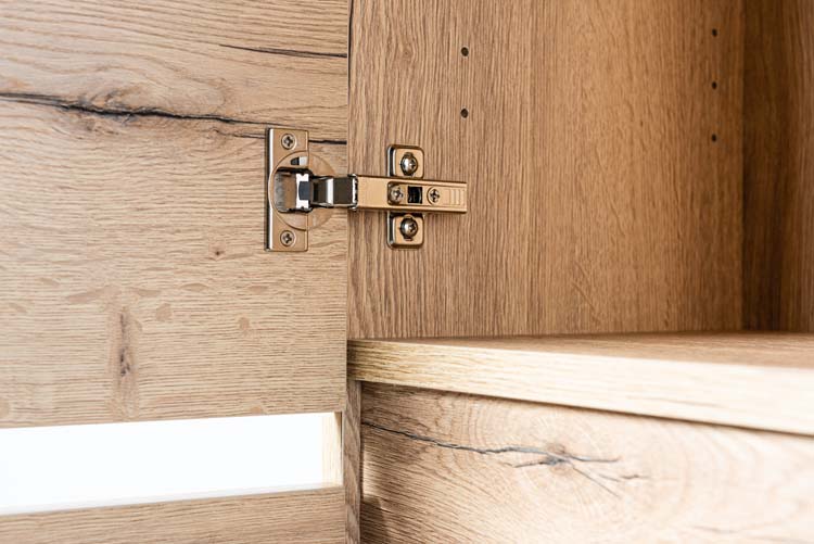 Armoire colonne Domino chêne suspendue 170x40x32cm