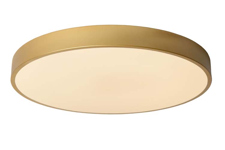 Lucide UNAR - Plafonnier - Ø 50 cm - LED Dim. - 1x36W 2700K - 3 StepDim - Or Mat / Laiton