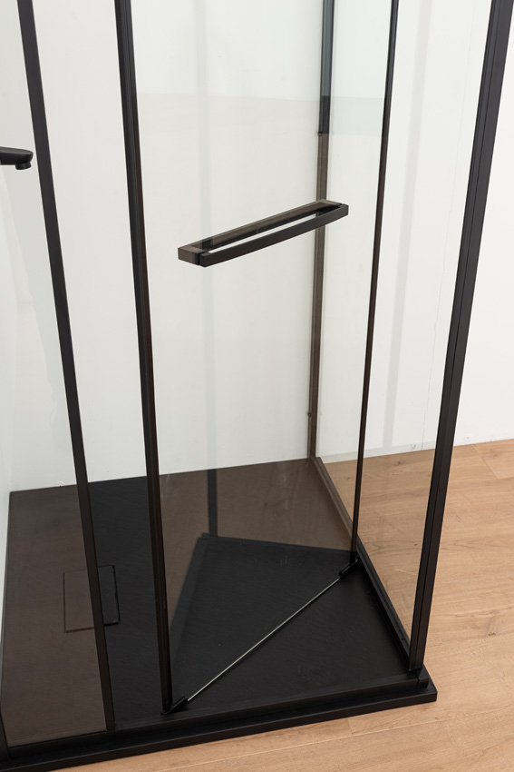 Douchehoek Ares mat zwart 90x90x190cm