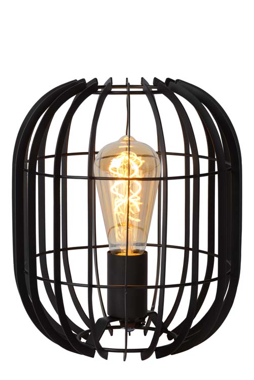 Lampe de table - Ø 22 cm - 1xE27 - Noir