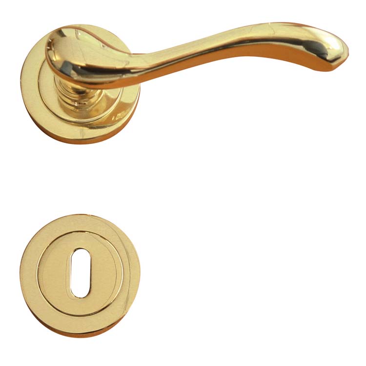 Poignée de porte alessandria titanium rosace barbe