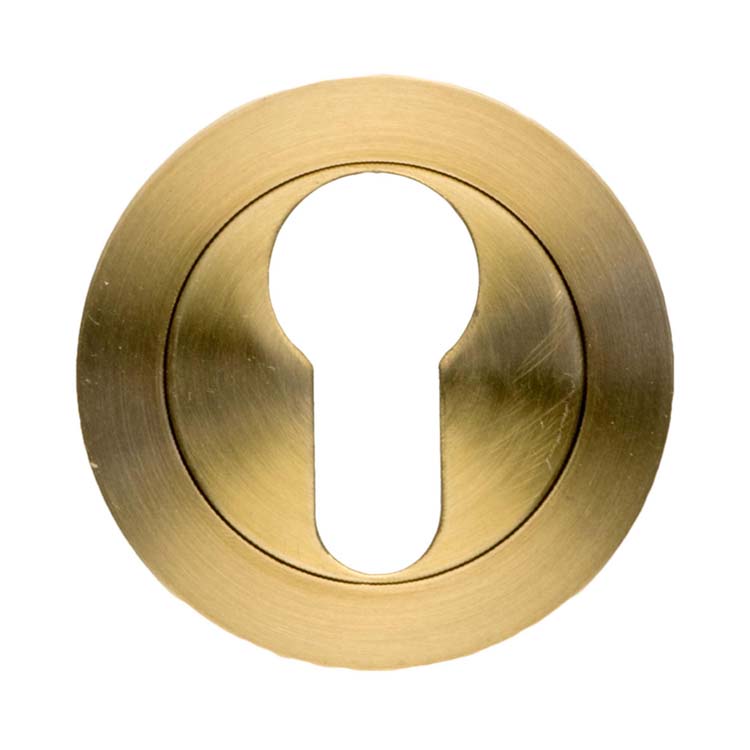 Plaque cylindre rond rosace tournante cuivre mat