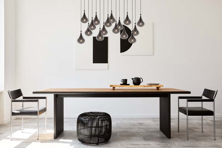 Lucide TEARS - Hanglamp - LED Dimb. - G4 - 16x1,5W 3000K - Zwart