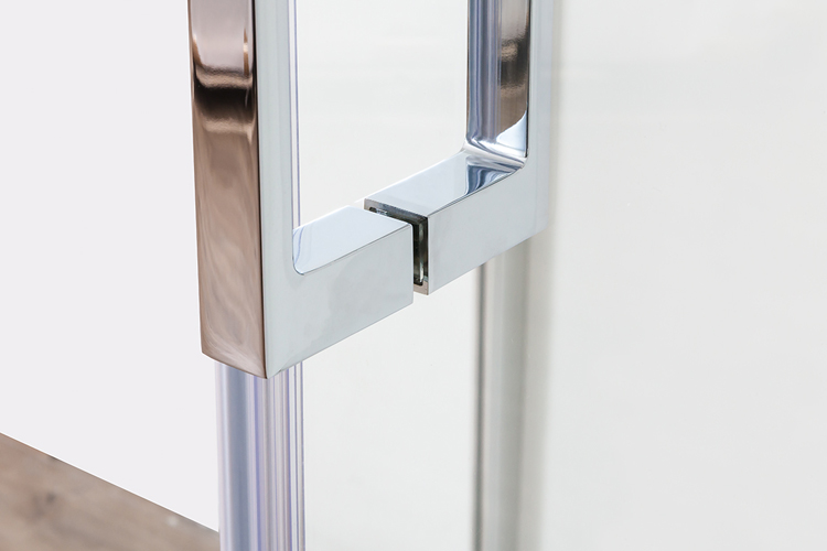 Porte de douche coulissante avec partie fixe Udo chrome 136-139x200cm