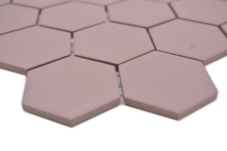 Mozaïek Hexagon roze mat 32,5x28,1cm