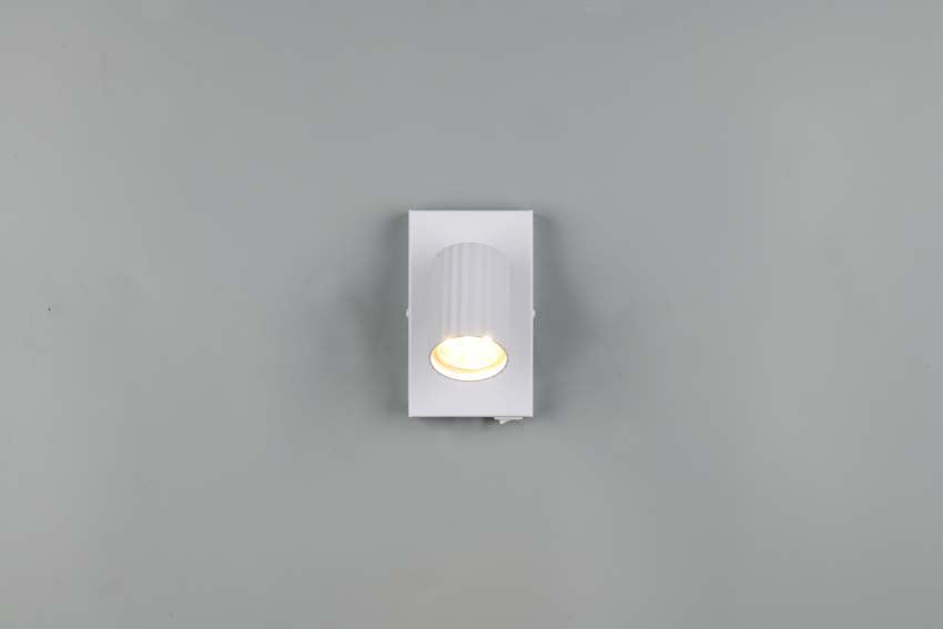 Applique murale - Blanc - 9x15x14cm - Dimmable - GU10 - 1x10W