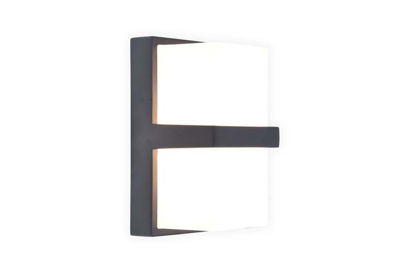 Applique murale extérieur - 1100 lumen - 14W - 3000K - IP54 - grijs