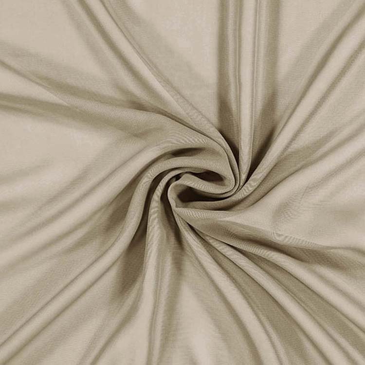 Glasgordijn vitrage zand 140x270cm met haken