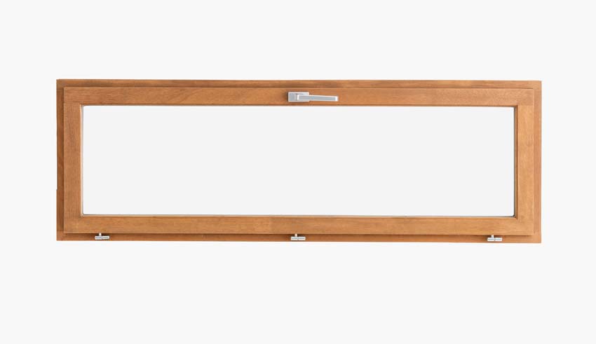 Fenêtre abbatant en bois Meranti Trae 55mm naturel 1000 x 500 mm